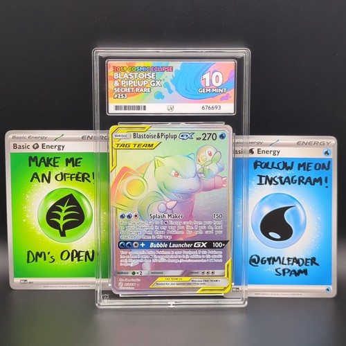 Blastoise & Piplup-GX graded ACE 10 for sale on eBay