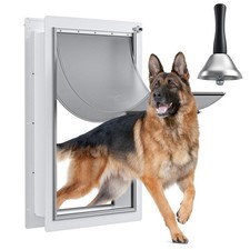 Pet Door for Wall Upgrade 2.0 with Secure Aluminum Lock, Steel Frame  Telesc...