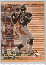 1999 Bowman's Best Atomic Refractor 72/100 Shannon Sharpe #66 HOF 6m7