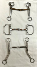 Lot Horse Snaffle Bits -Stainless Barrel Joint 5  Copper Roller D Ring Tom Thumb