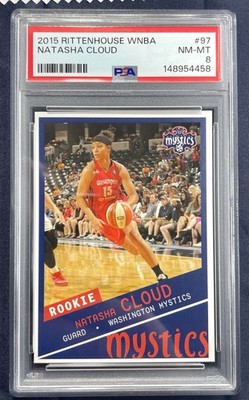 Natasha Cloud 2015 Rittenhouse WNBA #97 Rookie Card RC PSA 8  Mystics