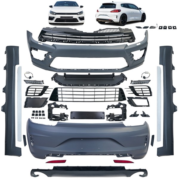 Bodykit R-Look StoßStange Schweller Grill DRL FüR VW Scirocco III Facelift 14-17-image