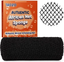 "Authentic African Net Sponge - Exfoliating Bath & Shower Body Scrubber Rag"
