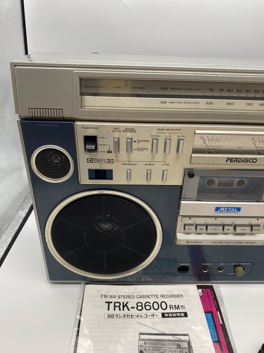 HITACHI TRK 8600RM PERDiSCO Cassette Recorder Boom Box