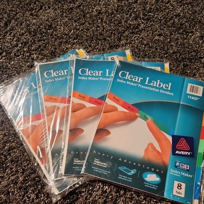 Avery Dennison AVE11407 Divider Lot of 4 Brand New