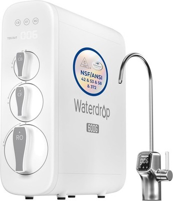 Waterdrop G3P600 Umkehrosmoseanlage, 600 GPD, Reduziert TDS, 8-Stufen-Filtration