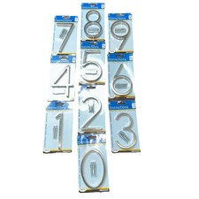 Hillman 5" 127mm Brushed Nickel House Numbers 0-9 Floating Or Flush Mount
