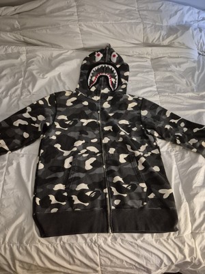 authentic bape city camo shark full zip hoodie (XL) | eBay