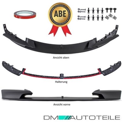 PERFORMANCE Frontspoiler Lippe Schwarz Matt passt für BMW F30 F31 M-Paket +ABE
