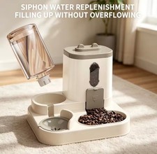 2 in 1 Automatic Pet Feeder Water Dispenser Auto Portion Bowl Dogs Cats