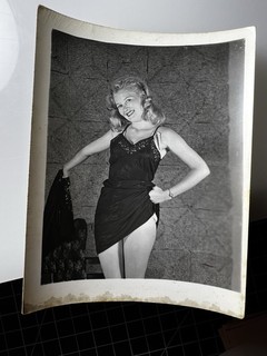 Vintage 1950's Girlie PIN UP Photo Risque B&W Original Nude #783