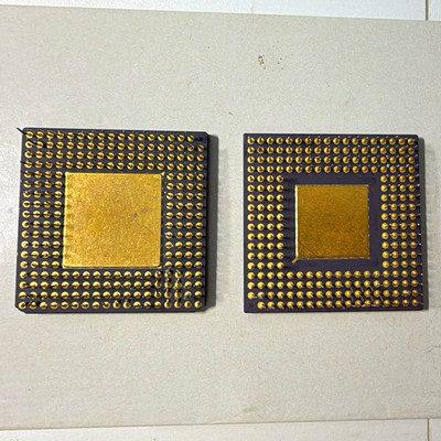 Lot of 2 Very rare vintage Toshiba CPU TC140H68CY-002 and TC150HC88CY-0005