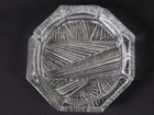 HUGE Vintage Ashtray BLENKO Cigar Art Glass Octagon Bamboo Textured 10"