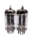 Matched Pair Brimar 13D5 ECC82 12AU7 Long Plate D Getter Valves NOS Strong (V32)