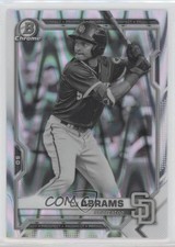 2021 Bowman Draft Chrome Black & White RayWave Refractor CJ Abrams #BDC-76 6u5