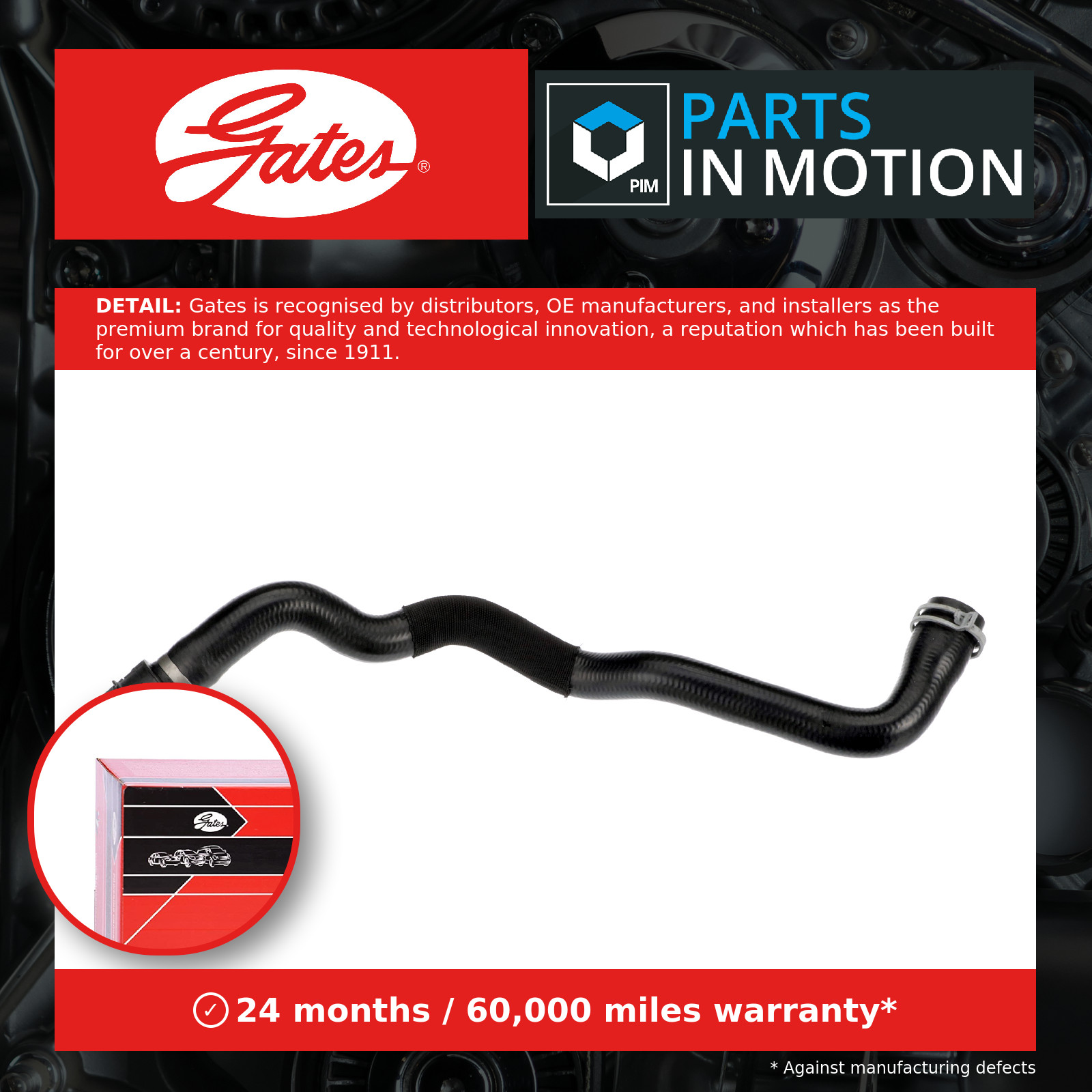 Radiator Hose fits CITROEN C3 1.2 Lower 2014 on HNZ(EB2DT) Coolant Gates Quality - Image 13
