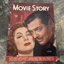 1946 MOVIE STORY MAGAZINE ~ February ISSUE Clark Gable Greer Garson Cover