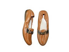 AGL Attilio Giusti Leombruni Size 38.5 US 8 Designer Leather Flats Shoes
