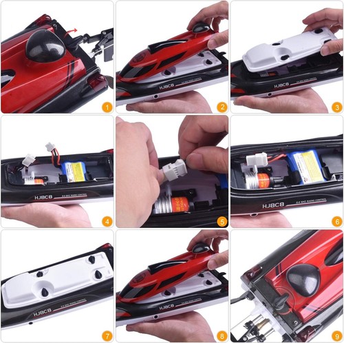 Remote Control Racing Boat – 25KM/H High-Speed, Wasserdicht 180º Flip Funktion - Bild 8 von 8