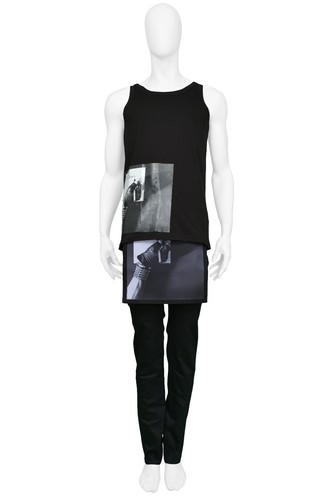 Raf Simons, VINTAGE RAF SIMONS 2017 SS MAPPLETHORPE BLACK DENIM PANTS W/ DETACHABLE PHOTO PR