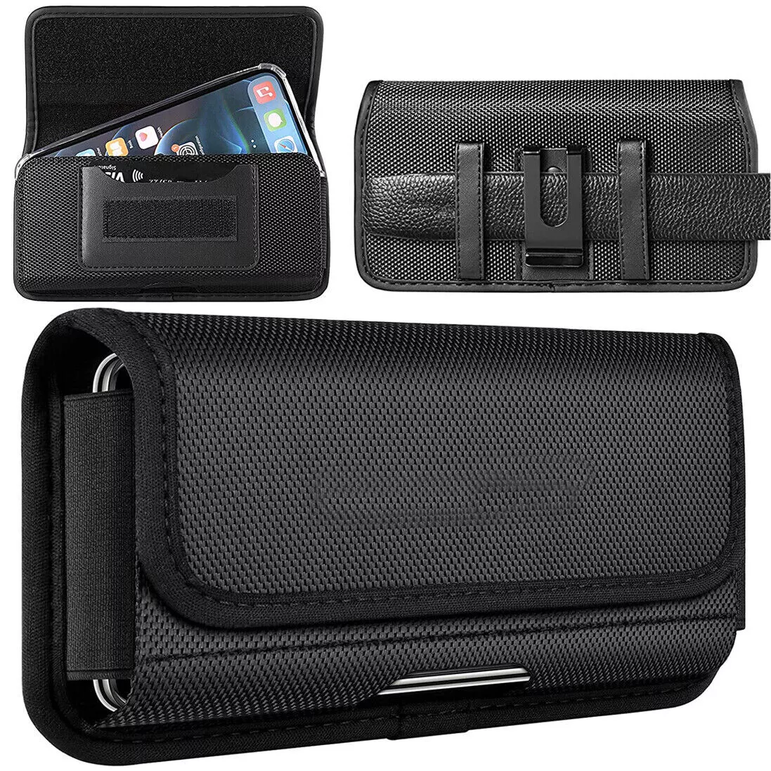 Phone Case For Two Phones, Two Phone Case Holder, One Case Double Layer  Holster Pouch With Belt Clip, The Double Magnetic Buckle Is Closed For  Iphone 15 14 13 12 11 Pro