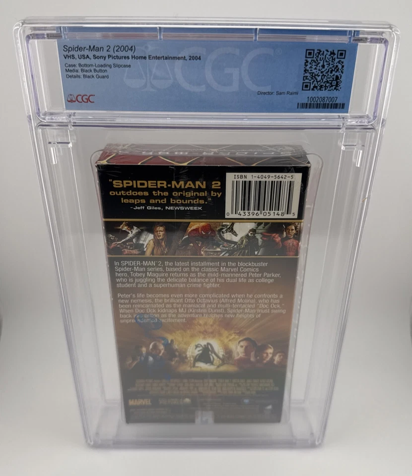 Sony Marvel Spider-Man 2 (2004) VHS: New Sealed Watermark Graded CGC 9.4 - Image 2 of 4