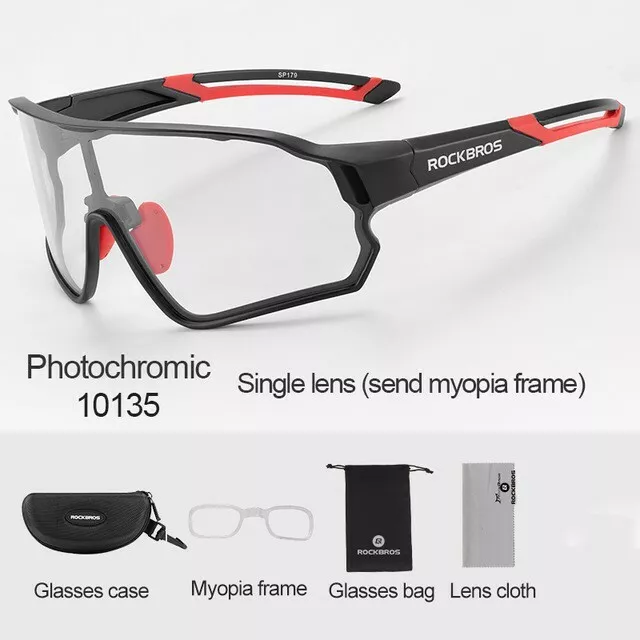 ROCKBROS Gafas Fotocromáticas Ciclismo Marco Completo Deportes Gafas de Sol Bicicleta Gafas Foto 2 de 4