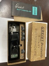 Vintage Greist Products Rotary Buttonholer w/ Original Box