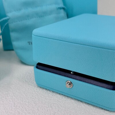 Authentic Tiffany&Co Blue Leather Box Sets for Necklace & Bracelet