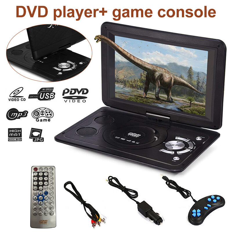 13.9in Portable DVD Player HD CD Player 270° LCD Widescreen Card