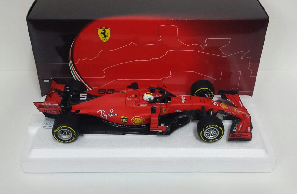 BBR 1/18 MODELLINO AUTO F1 FERRARI SF90 VETTEL 2019 DIECAST MODELLISMO STATICO - Immagine 4 di 4