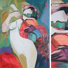 35W"x47H" NATURE’S MELODY - STRETCHED ORIGINAL OIL PAINTING ON CANVAS