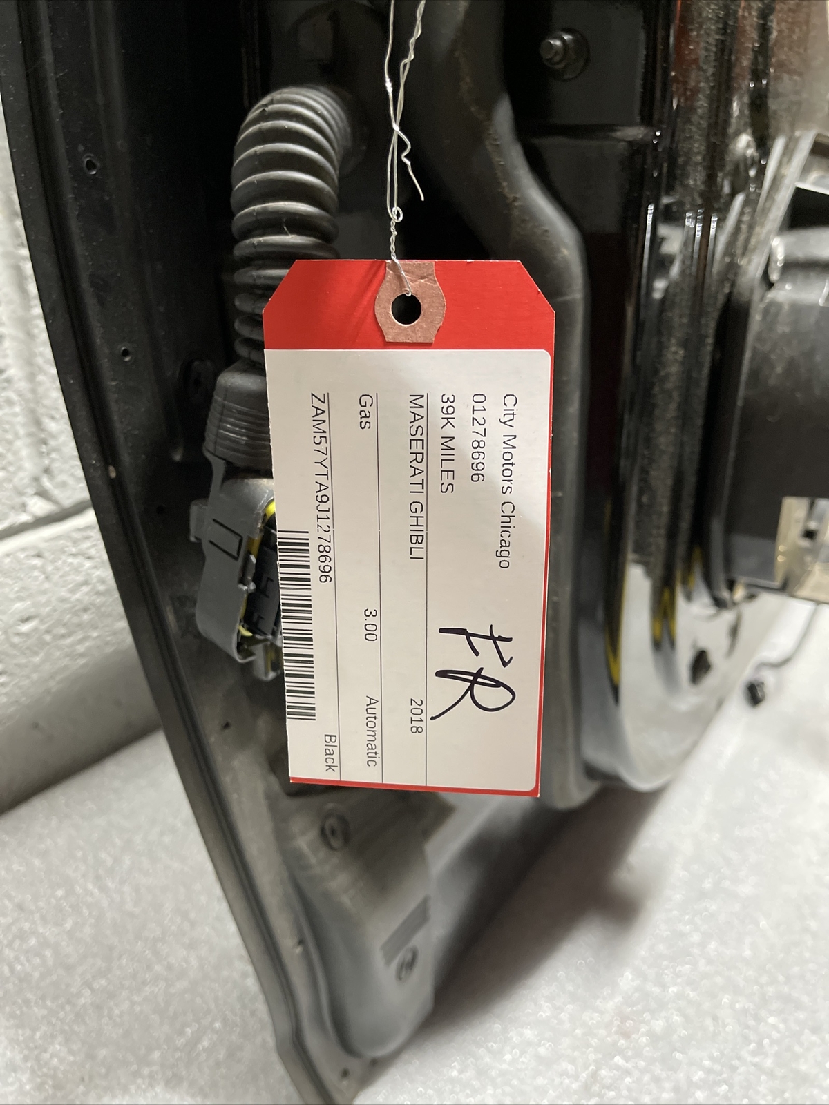 2014-2020 Maserati Ghibli SQ4 Passenger Right Front Door Shell Black OEM*NOTE