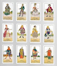 CIGARETTE CARDS. Carreras Tobacco. BRITISH COSTUMES. 1927 . Full Set of 25 .