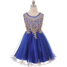 ROYAL BLUE Size 8 Flower Girl Dress Bridesmaid Birthday Graduation Party Recital