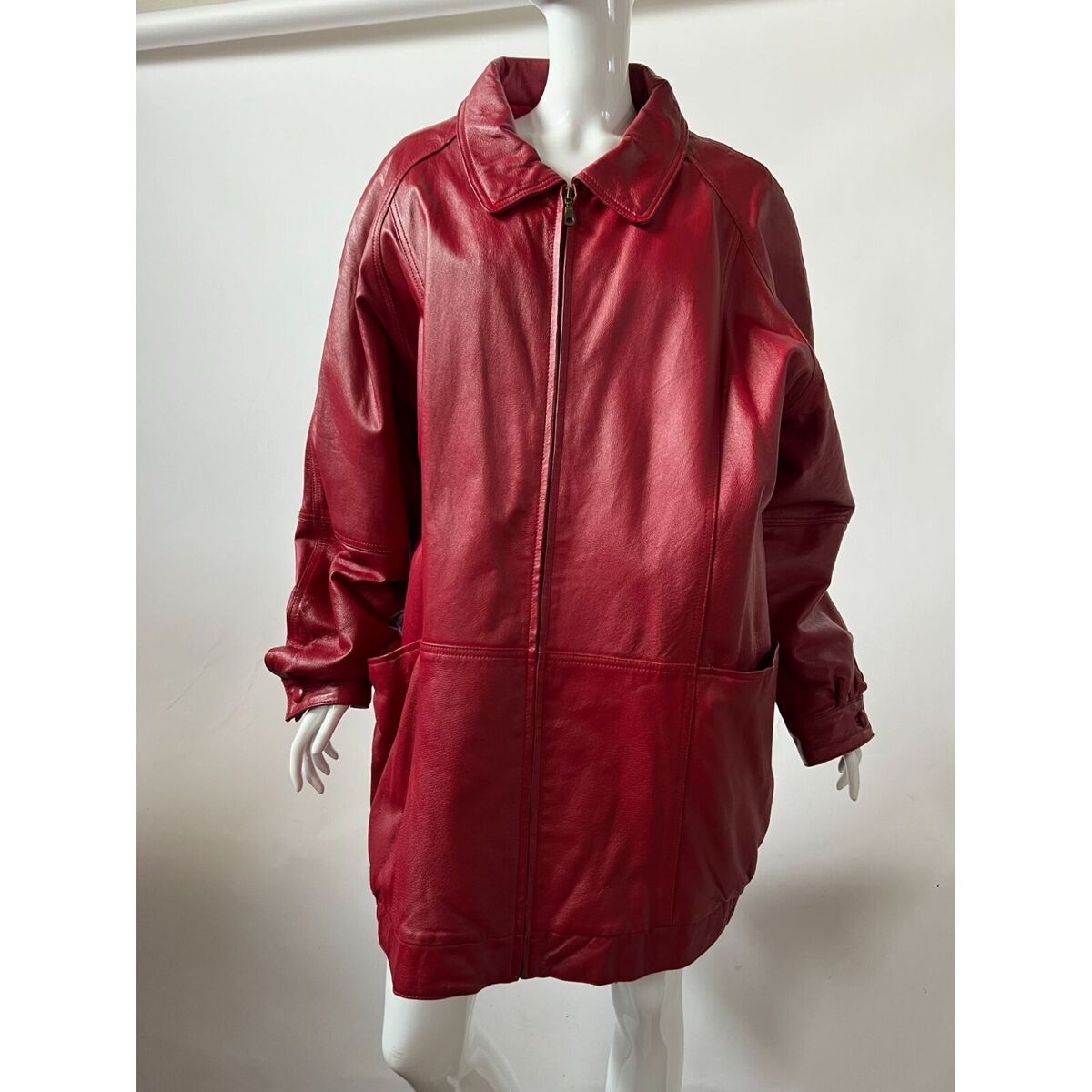 Venezia Knee Length Lined Zip Up Soft Leather Coat Size Venezia Knee Length Lined Zip Up Soft Leather Coat Size