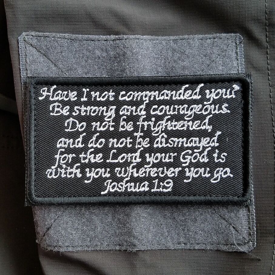 JOSHUA 19 Christian Tactical Military Emblem Embroidered Hook Patch