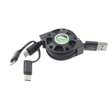 Charger Retractable USB Cable Power Cord 3-in-1 Wire Sync for ATT  Verizon