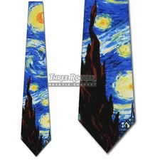 Starry Night Ties Van Gogh Necktie Mens Art Neck Tie Brand New