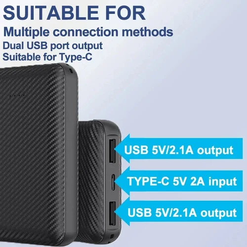 10000/20000mAh USB Power Bank Battery Pack Heated Jacket Vest Portable Charger - Foto 8 di 11
