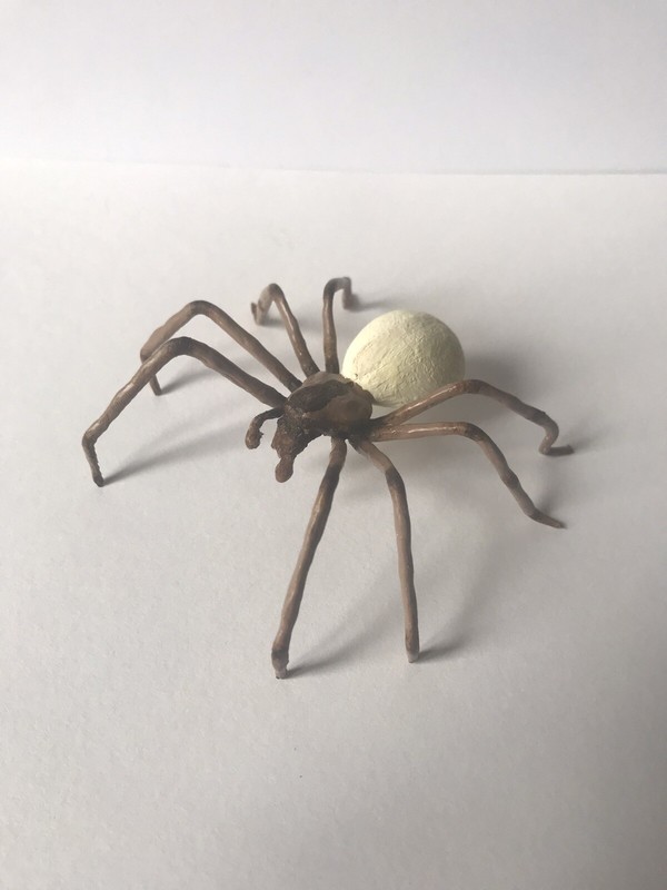 Handmade Hand-painted 4" Brown Recluse Spider Arachnid Figurine Replica