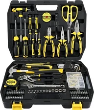 Tool Kit Household Tool Set 185-Piece General Hand Tool W/ Toolbox Storage Case