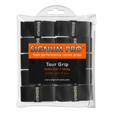 Signum Pro - Tour Grip - Tennis Badminton Overgrip 0,50 mm - confezione da 10 - nero