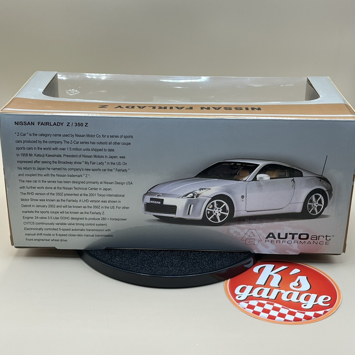 AUTOart 1/18 Nissan Fairlady Z Z33 2002 V6 RH Drive Diamond