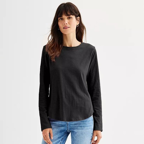 Sonoma Goods For Life® Damen Langarmshirt mit Rundhalsausschnitt - Bild 12 von 12