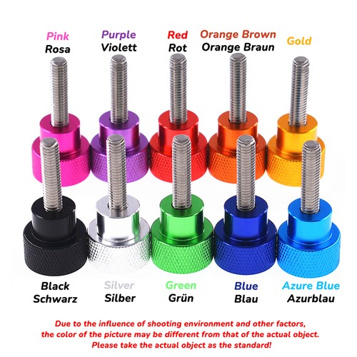 M2.5 Knurled Thumb Screws Stainless Steel + Aluminium Hand Grip Knob Bolts - Photo 3/15