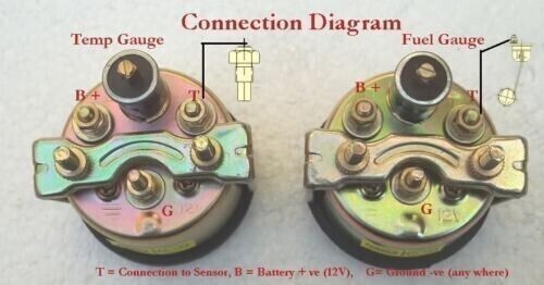 Gauges Kit- 52 Electrical Temp +Oil +Fuel+ Volt + Senders, Sending unit - Picture 5 of 5