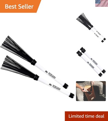 Dynamic Cajon Brushes with Retractable Nylon Bristles for Superior Sound Control