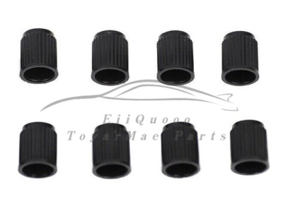 8X BLACK Plastic Tire Valves Air Dust Cover Stem Caps for Wheel Car SUV Bike