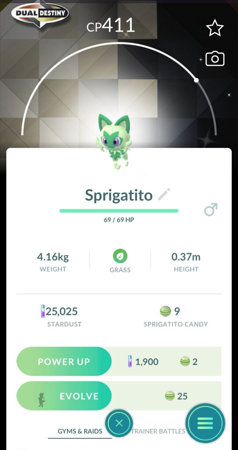 Shiny Sprigatito Dual Destiny Special Backgrounds for Trade